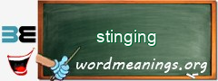 WordMeaning blackboard for stinging